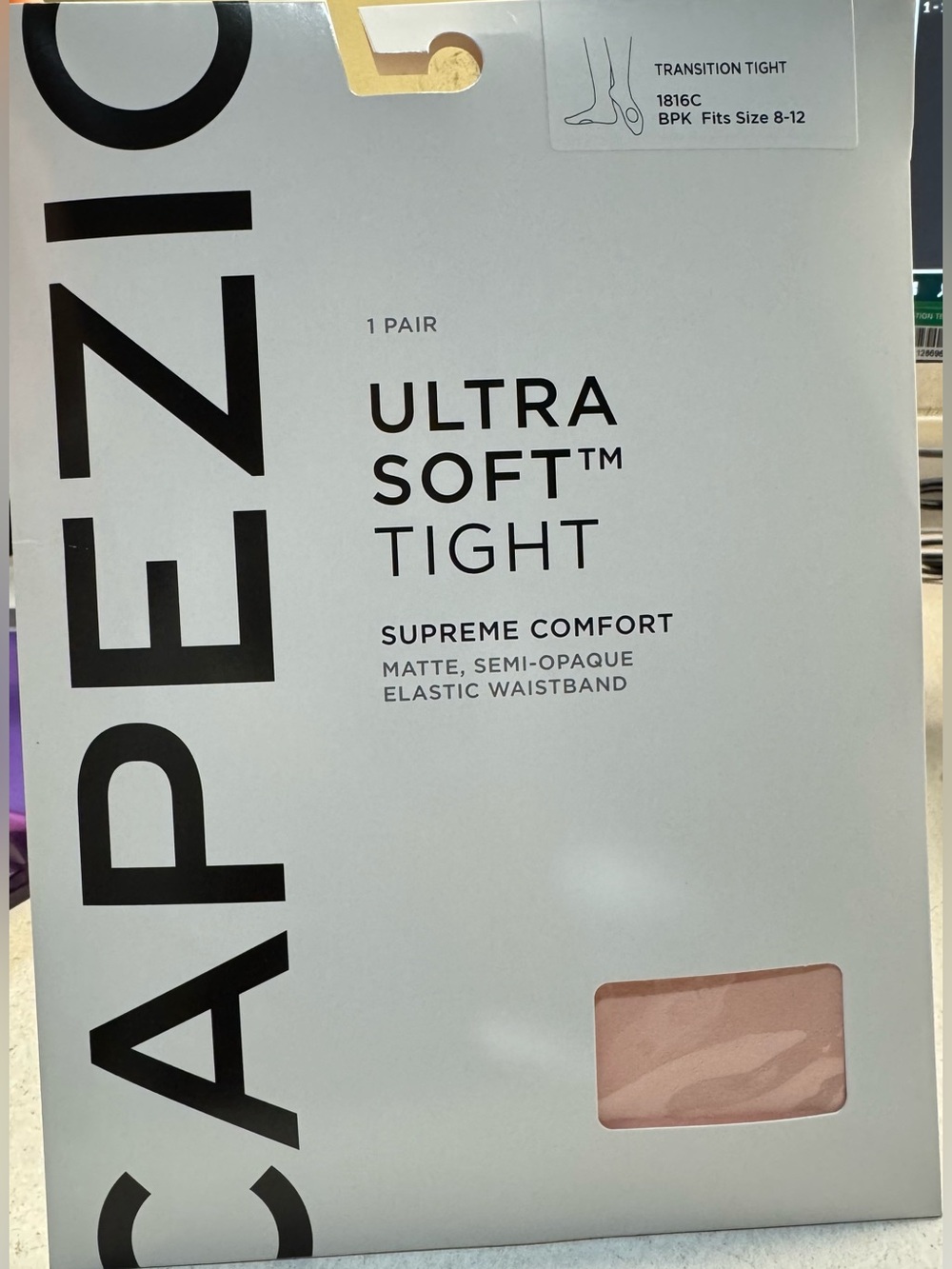 Capezio Ultra Soft Transition Dance Tights Pink Child 8-12